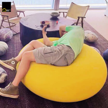 เก้าอี้สตูล RENITA HOME รุ่น DONUT STOOL สีเหลือง_5